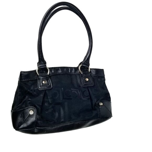 Liz Claiborne Black Signature Logo Mini Satchel Bag - Picture 9 of 13